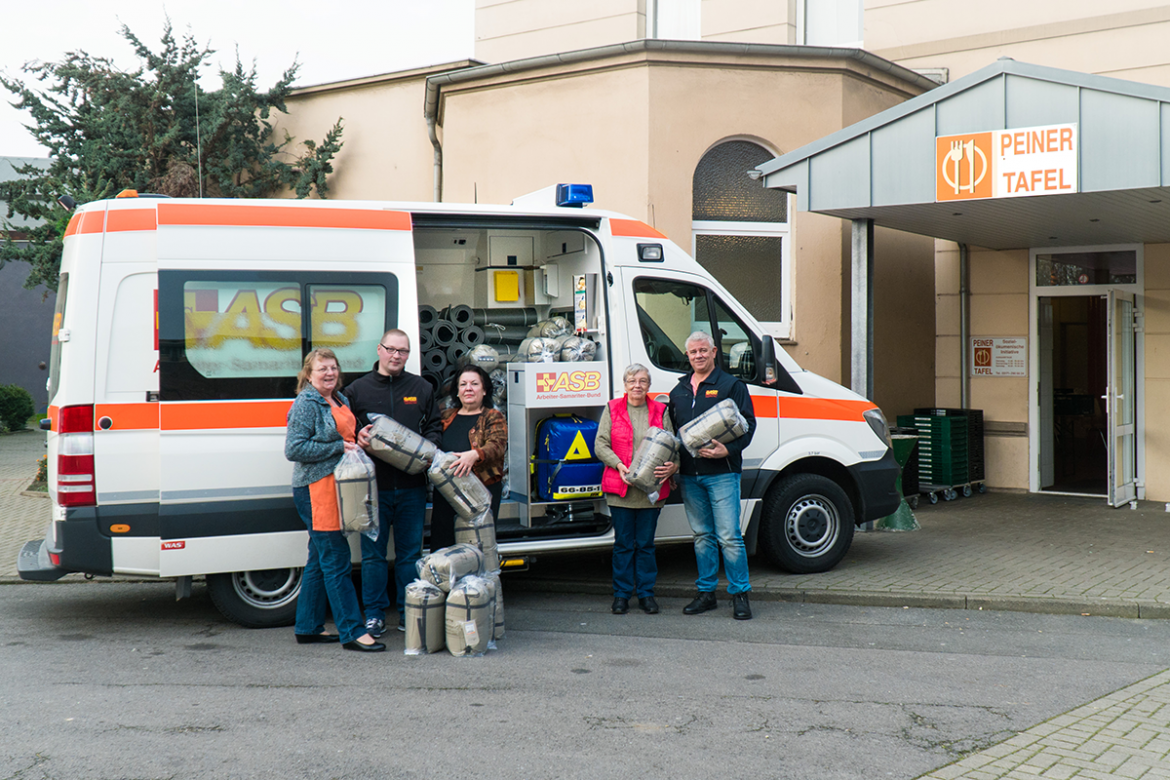 Schlafsackaktion ASB Peine Niedersachsen